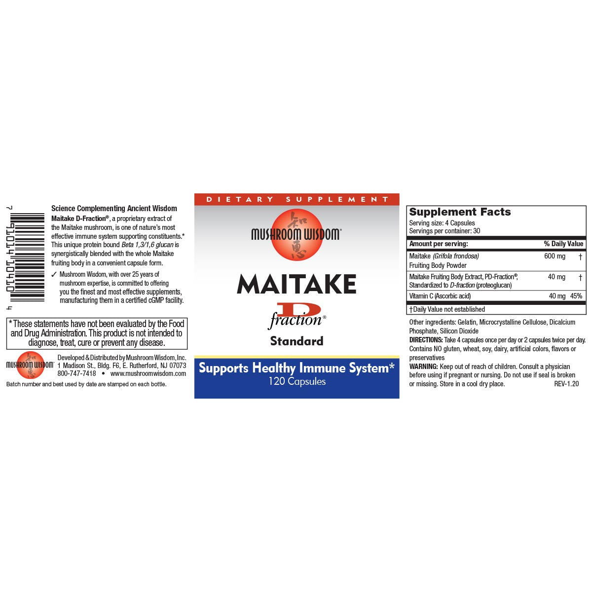 MAITAKE D-fraction® Standard