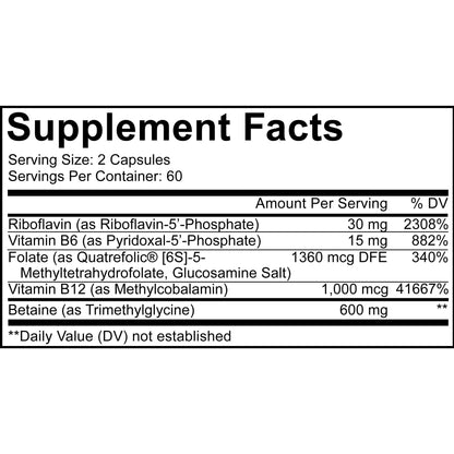 Methylfolate B Complex+  Vitamin B2, B6, B9, B12