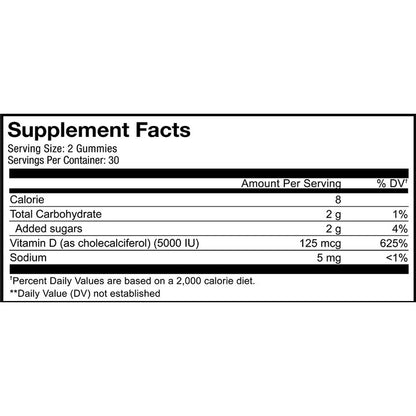 Vitamin D3 gummies 5000 IU